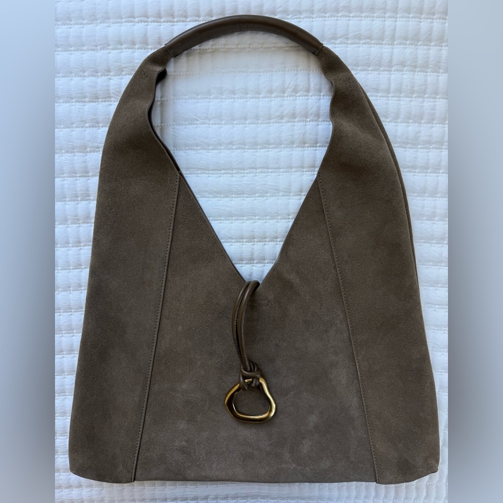 Dolce Vita Malin Suede Hobo Bag. Color: Olive.